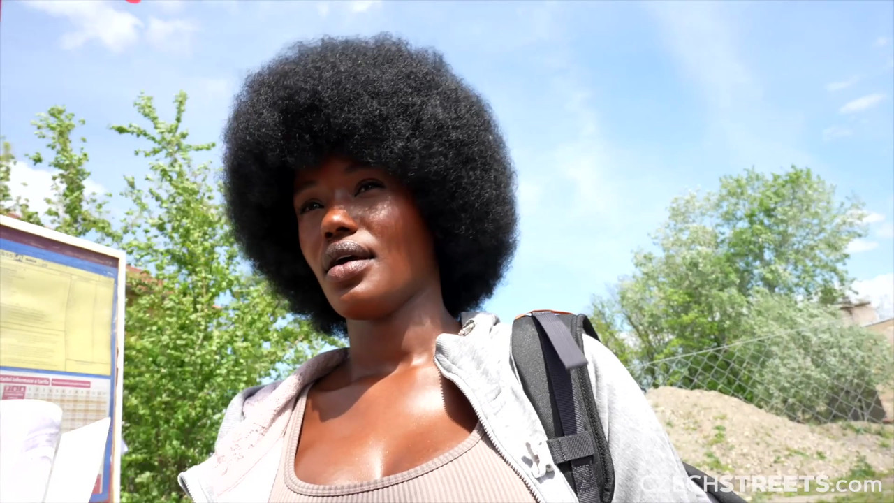 Czech Streets 152: Quickie with Cute Busty Black Girl