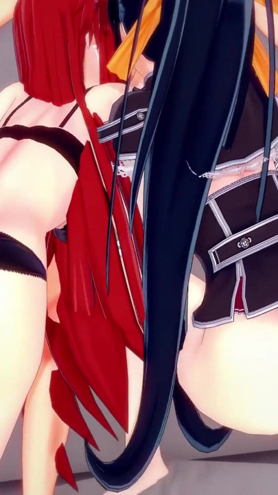 Akeno joins a threesome with Rias Gremory - DXD NTR Madness Series | Clip 2