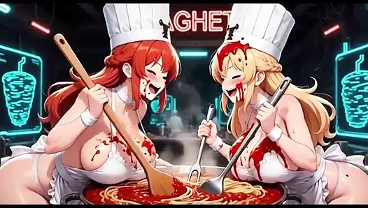 Komik aşçı videosu, ai animasyon