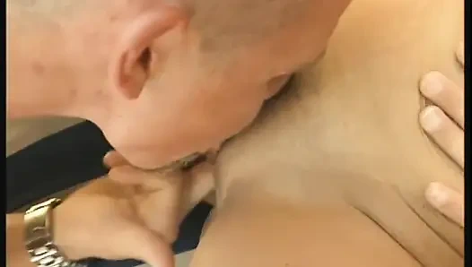 Brunette Horny Slut Was Enjoying Sucking a Big Hard Cock of His Housboy