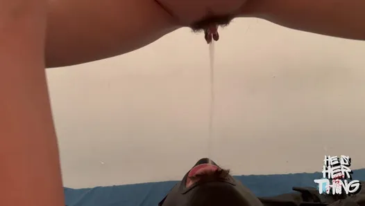 Mistress Pisses Her Slave Right in His Mouth
