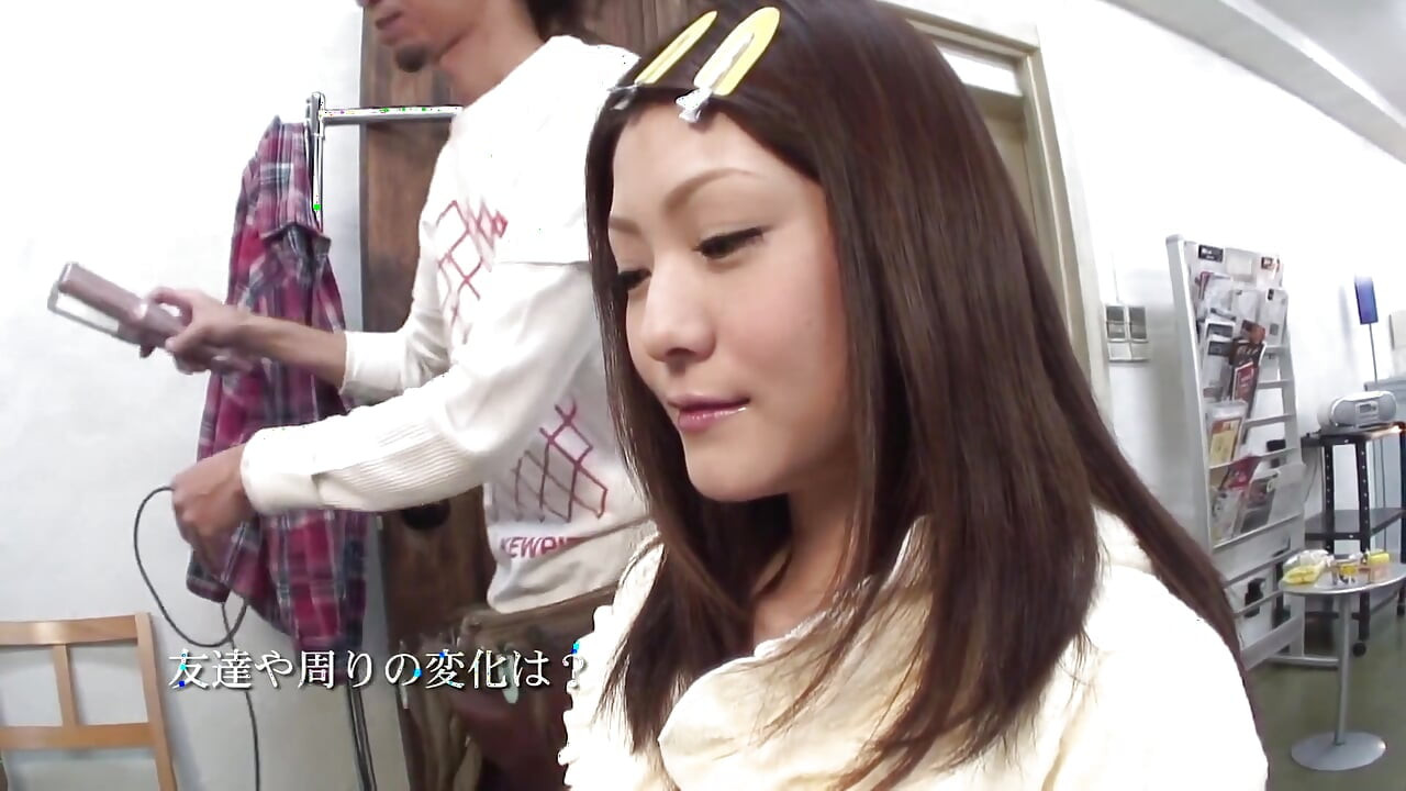 Adorable Japanese hottie enjoys playing with her hairy snatch