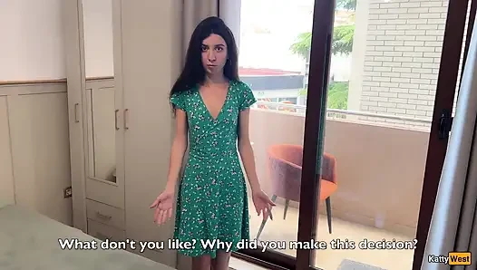 I Fire Babysitter but She Asks Me to Punish Her and I Fuck Her on the Balcony