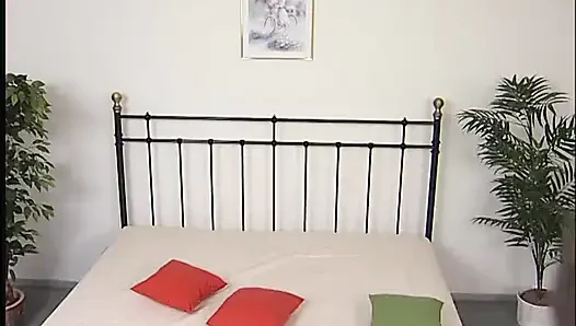 Grandpa licks skinny girls pussy then gets a blowjob
