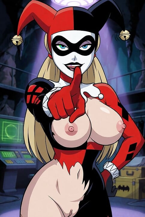 Ciasny łysy tyłek cipki Harley Quinn dokuczanie