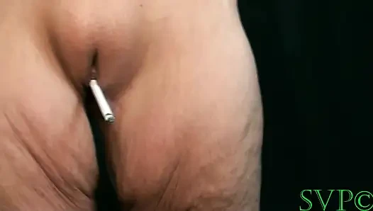 Cougar Granny Renee Gives Her Stepson a Sexy Smoking Show