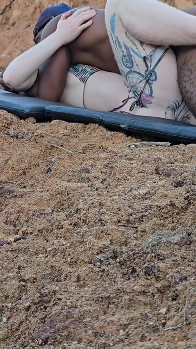 Emotional moment from "I let him eat my ass on the mountain I got so horny that I poured all my cum on the bastard's cock"