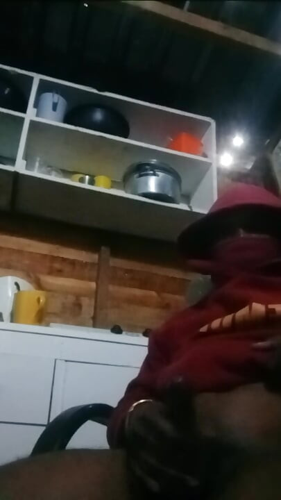 Kitchen masturbation