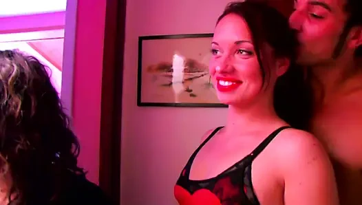 Two adorable teens get fucked at a photoshoot