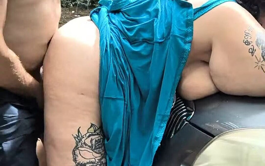 Helping Her with Her Tire Set Her Wet Pussy on Fire