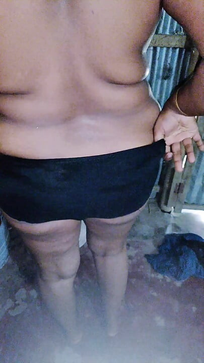 Scene of wife getting dressed while bathing