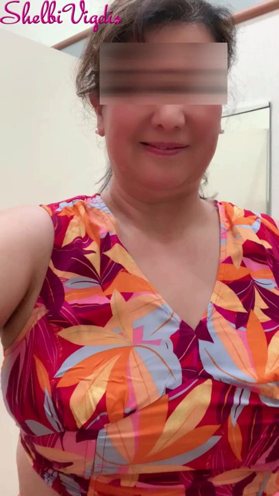 Changing my top on the dressing room