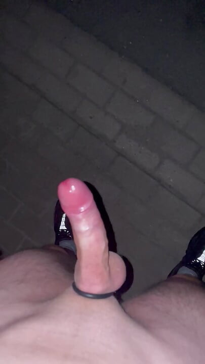 Big cumshot on the forest path