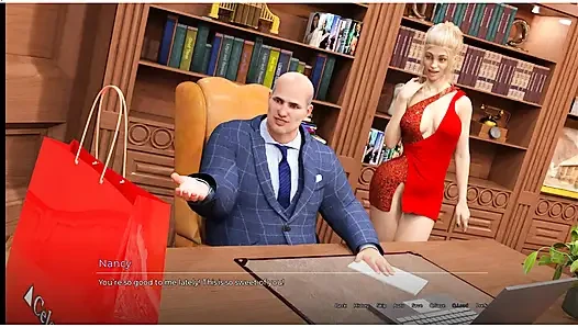 The Spellbook - gameplay - roleplay - milf gives blowjob under table to her boss