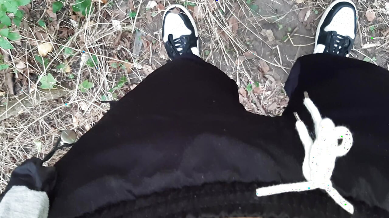 Risky lesbian masturbation in the forest