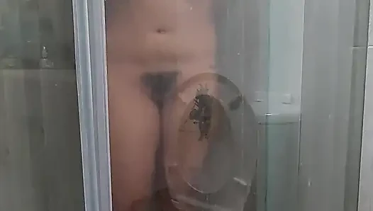 Masturbation In The Shower With Hairy Vagina