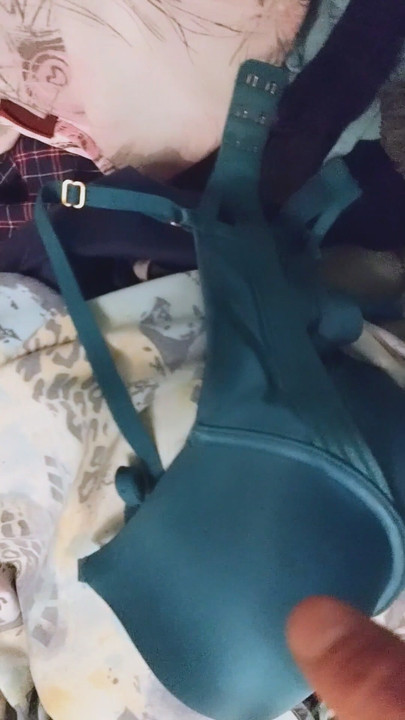 My roommate Kayla's panties on my cock