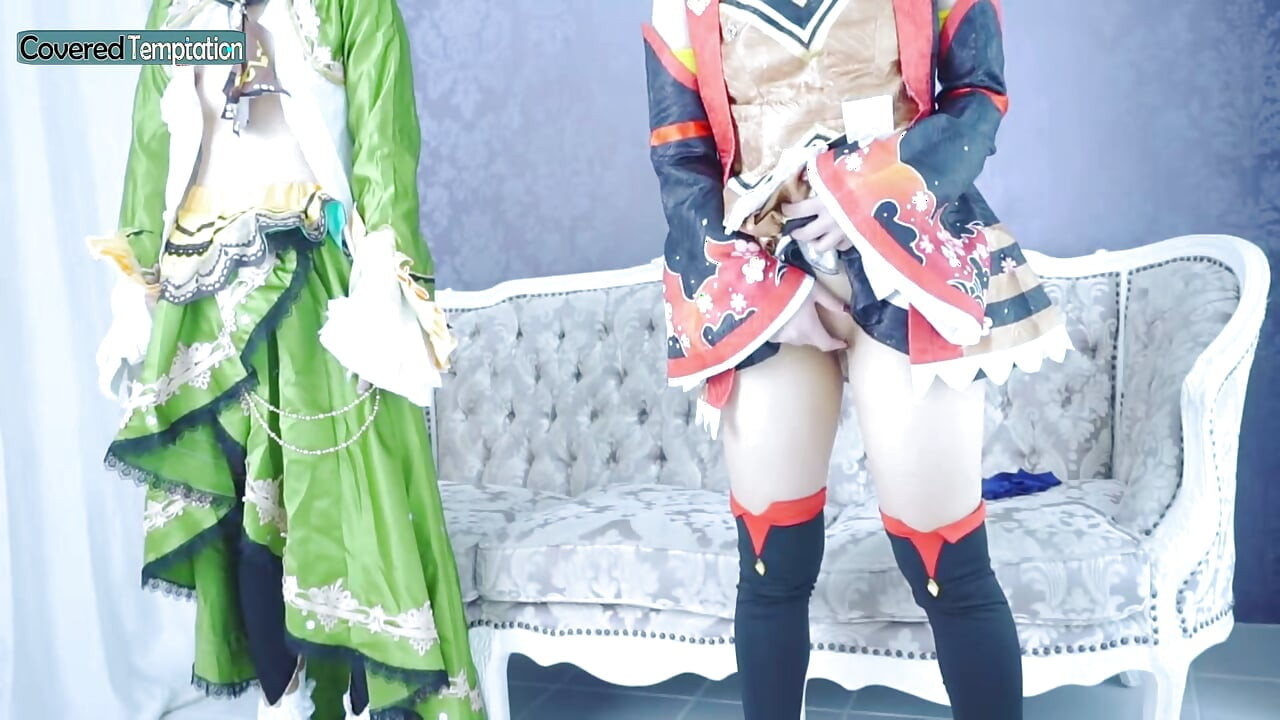 Cosplay Adult Woman Threesome Sex with Two Partners Group Scene