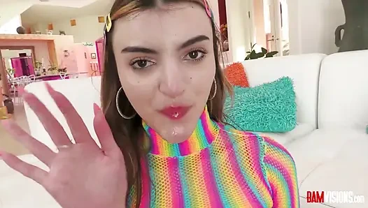 Petite Indian Julia James Fills Her Mouth With Cum After Anal