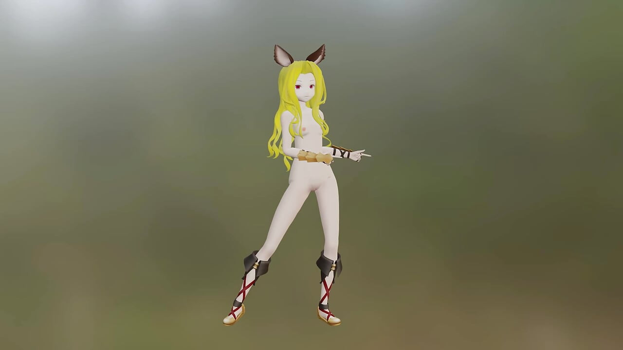 S-Cathacha Pokedance شقراء لون الشعر تحرير Smixix
