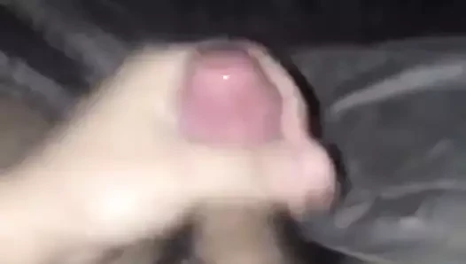 Young Latino papi jerks and shoots cum