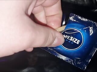 Sissyboy&#39;s clit is too small for a condom