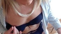 blue bra and briefs