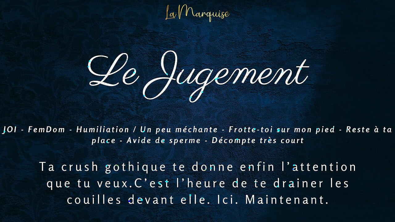 [French Audio Porn] Your gothic crush makes you empty yourself in front of her