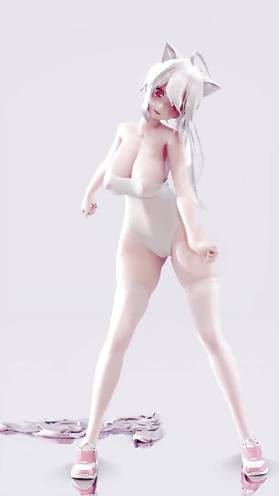 Sistar - schud het witte netkousen; Zwemkleding; Striptease; Busty; Lange benen