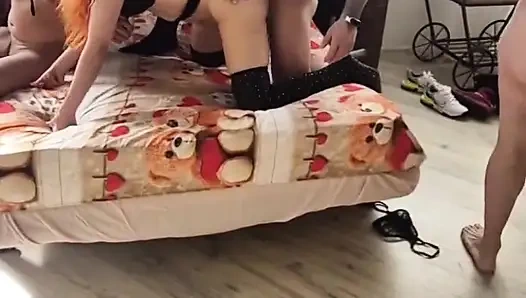 Супер трио мужчин и горячая латина