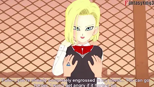 Android 18 Gohan'ı sikmeye devam etmek için üniversiteye giriyor - dragon ball zex serisi