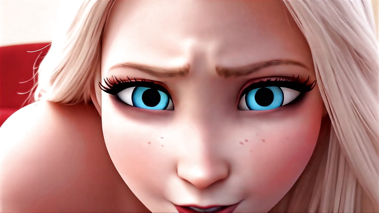 Elsa आपसे यह भीख मांगती है कि वह लंड हिलाने के हर छेद में उसके लिए वीर्य निकालती है