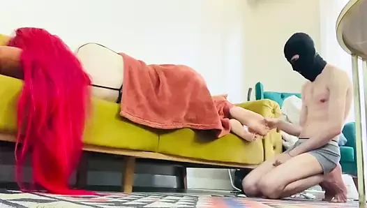 Taking Advantage porn video – Step-son Cum on My Feet