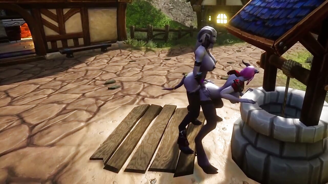 Draenei Futa는 소원을 빌며 드레나이 소녀를 따먹어 - Warcraft 포르노 패러디