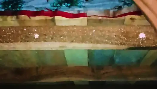 Sister-in-law's bad fucking and spreading both her legs, put the whole penis and took out the piss from the pussy.