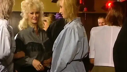 DP orgy action in the bar featuring stunning German sluts