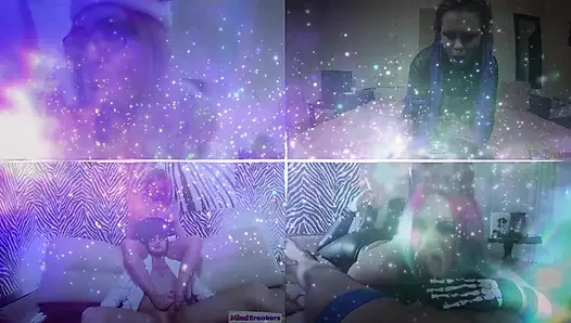 Sürtük gotik üvey kız kardeşim sevgililer günü için çifte hediye yaptı