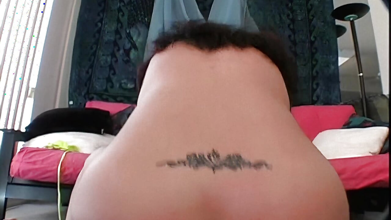 Horny hairy cutie petite gets cum on her hairy snatch