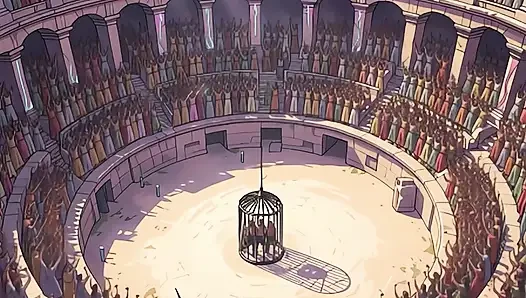 Realistic, beautiful futanari girls fuck guys hard with their giant cocks in the Colosseum arena. Various positions, orgies