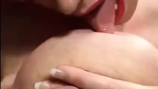 mature play with tits and pussy