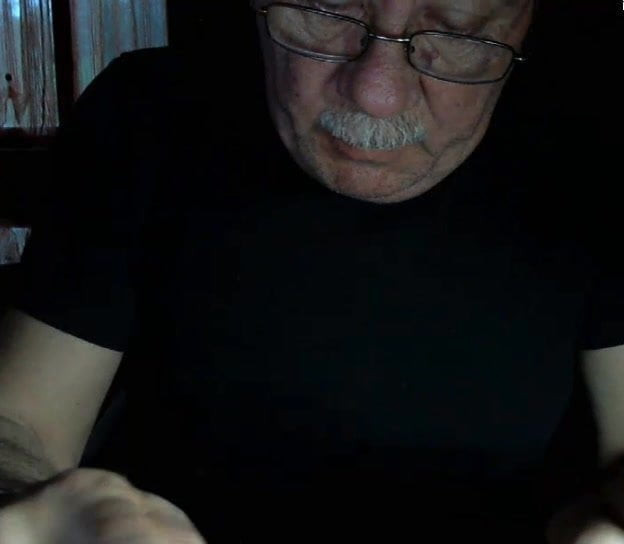 grandpa cum on webcam