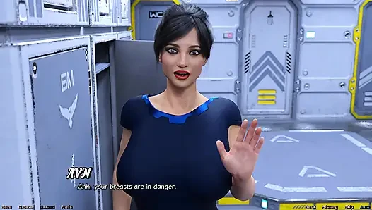 Stranded in Space - Stripper MILF Flashes Her Big Tits