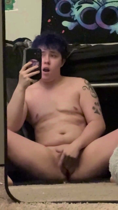 FTM Trans man nude masturbating Bad Omen