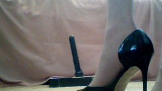 CD Fucks Dildo Wearing Black Heels