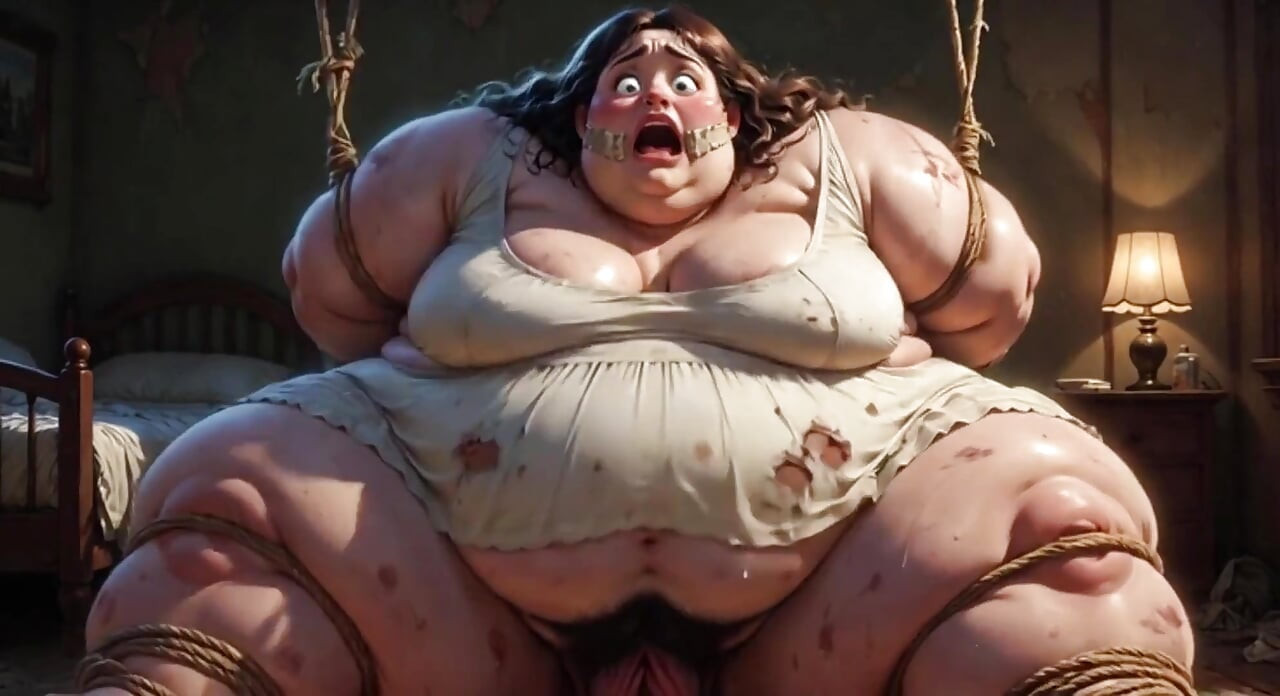 Virgin Fat SSBBW Bound - Scared & Begging for Cock in Her Hairy Pussy