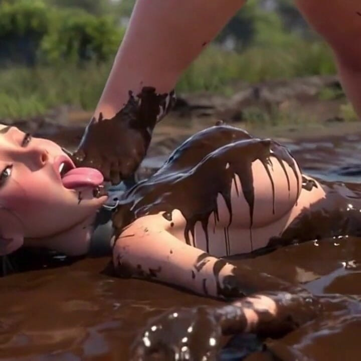 Dirty Mud Foot Face Domination - Women Degraded