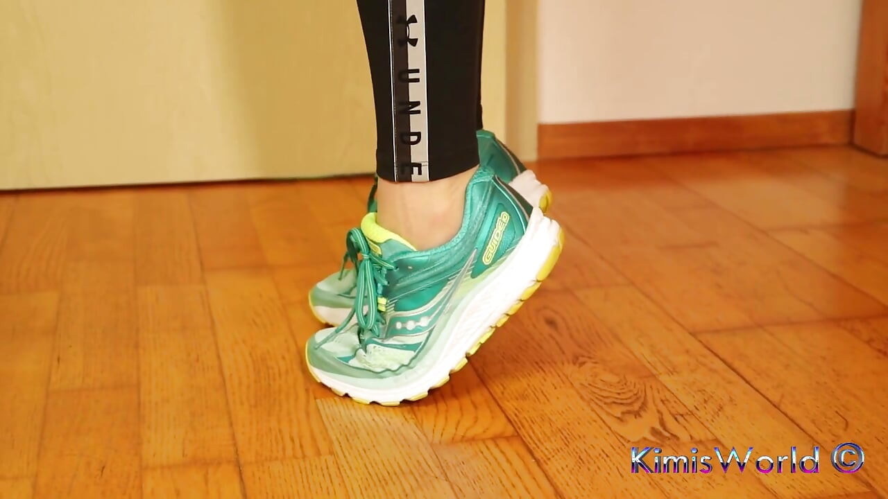 Sneaker Tease in Sheer Nylons