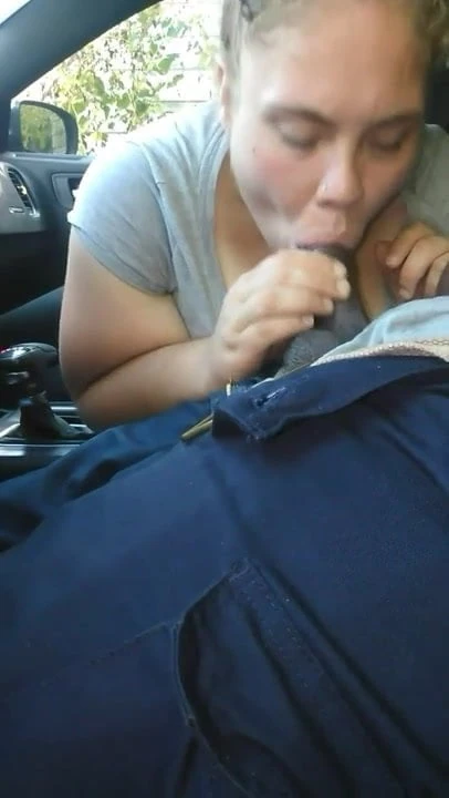 Ashley giving me head in work parking lot