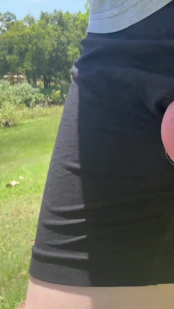 Spectacular moment from "Straight guy out flashing his cock in the hot sun."