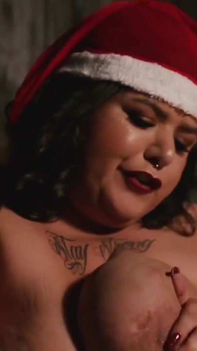 BBW Gozando No Telefone Com Papai Noel